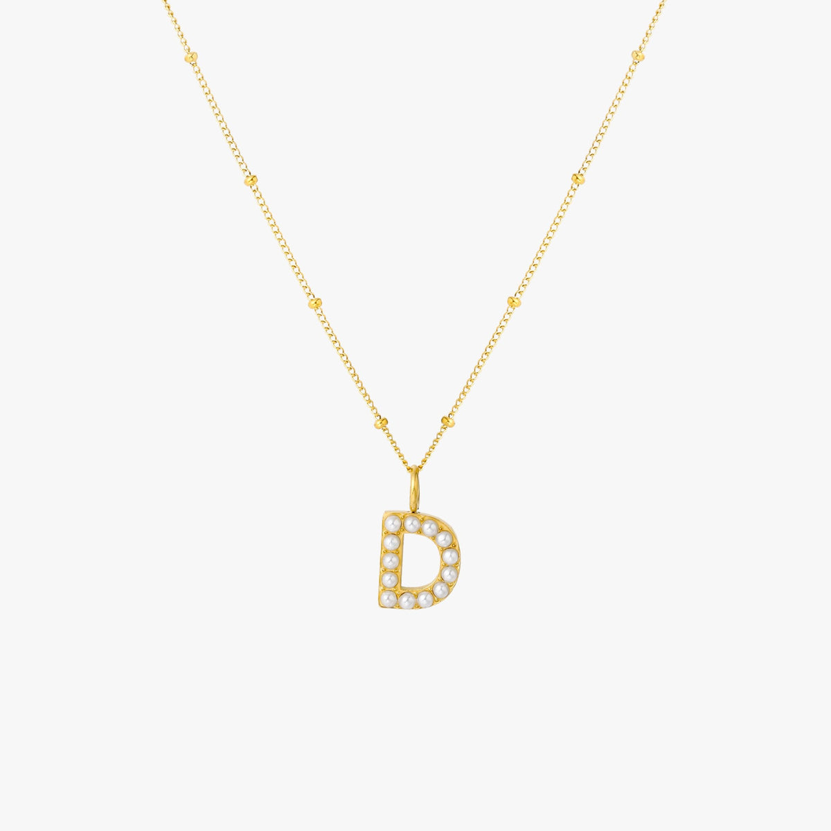 Bruce & Co Mother-of-Pearl Initial Necklace, A–Z