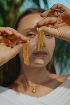 Bruce & Co Lyra – Long Chain Fringe Earrings