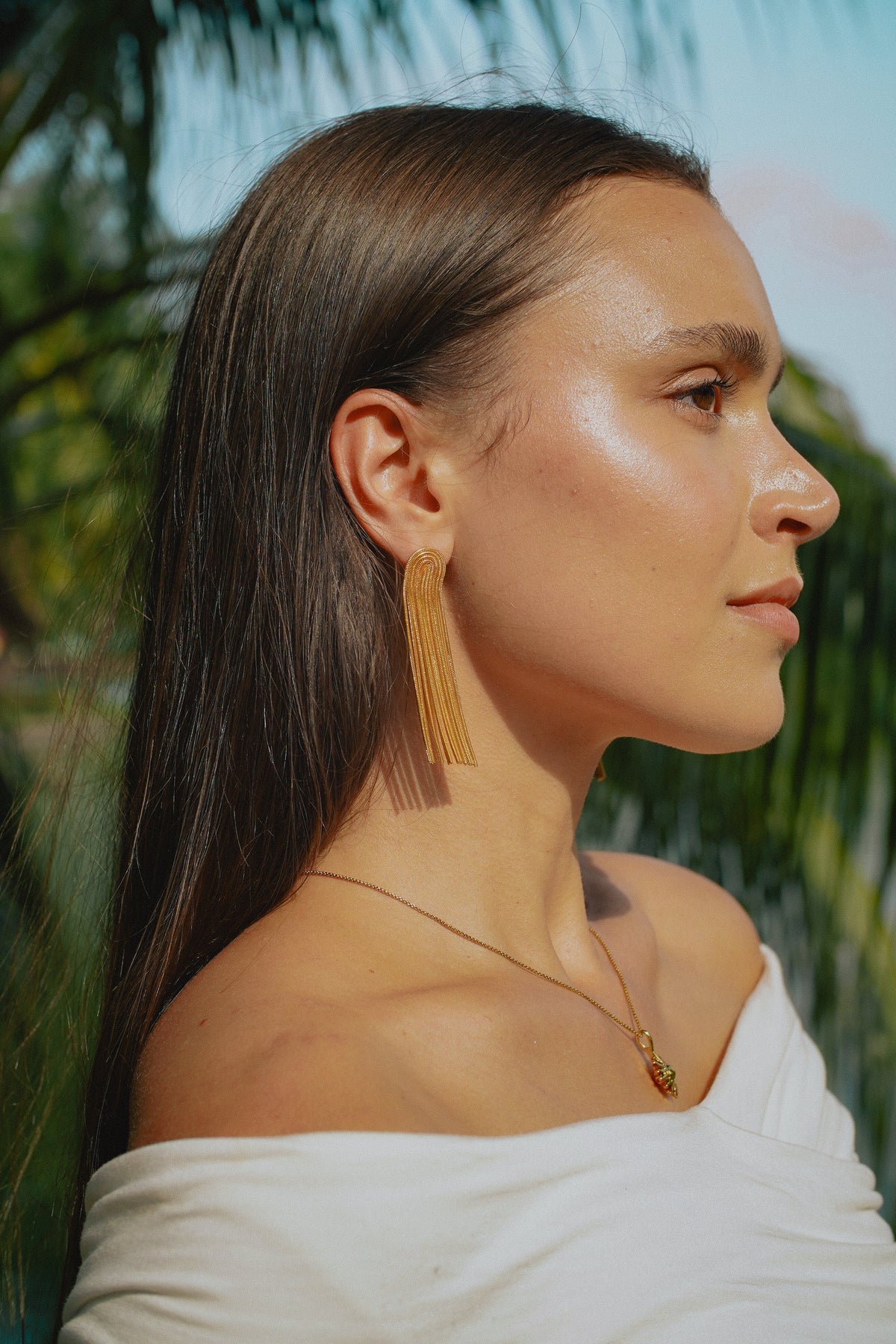 Bruce & Co Lyra – Long Chain Fringe Earrings