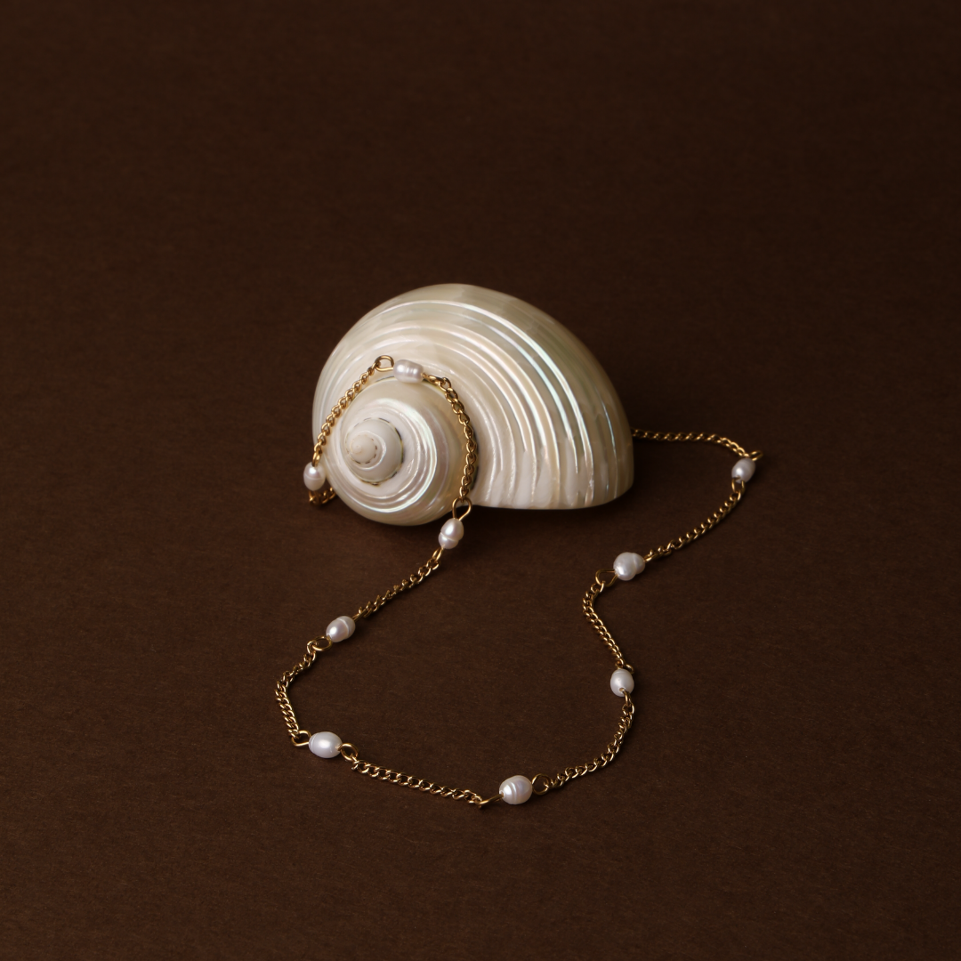 Bruce & Co Freshwater Pearl Station Choker, 37 cm