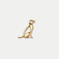 Bruce & Co Sitting Dog Charm in Gold Tone