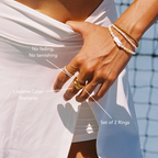 Bruce & Co Double Trouble – Two Sculpted Wave Rings Set