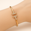 Bruce & Co Tess – T-Shaped Zirconia Detail Cuff