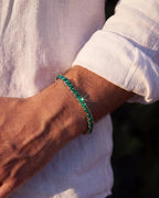 Bruce & Co Green Zircon Tennis Bracelet, 4 mm, 14K Gold-Plated