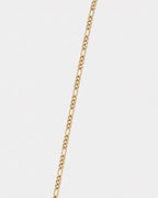 Bruce & Co Men’s 18K Gold-Plated Figaro Chain Bracelet, 3 mm