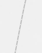 Bruce & Co Men’s Silver-Tone Stainless Steel Figaro Chain Bracelet, 3 mm