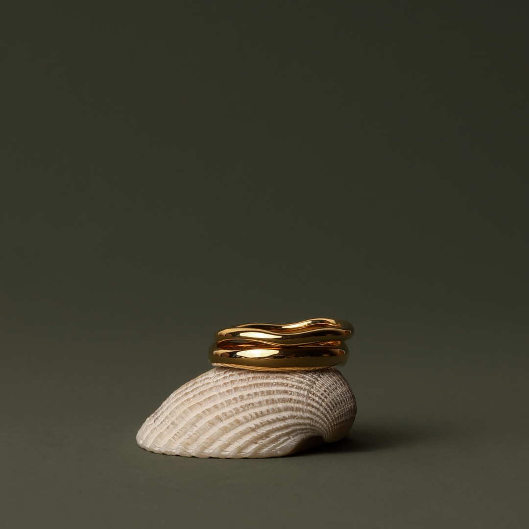 Bruce & Co Gemini – Two Sculpted Stacking Rings Set