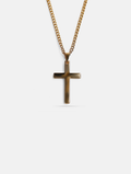 Bruce & Co Men’s Cross Pendant Necklace, 60 cm, 14K Gold-Plated
