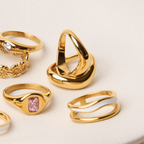 Bruce & Co Double Trouble – Two Sculpted Wave Rings Set