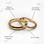 Bruce & Co Gemini – Two Sculpted Stacking Rings Set