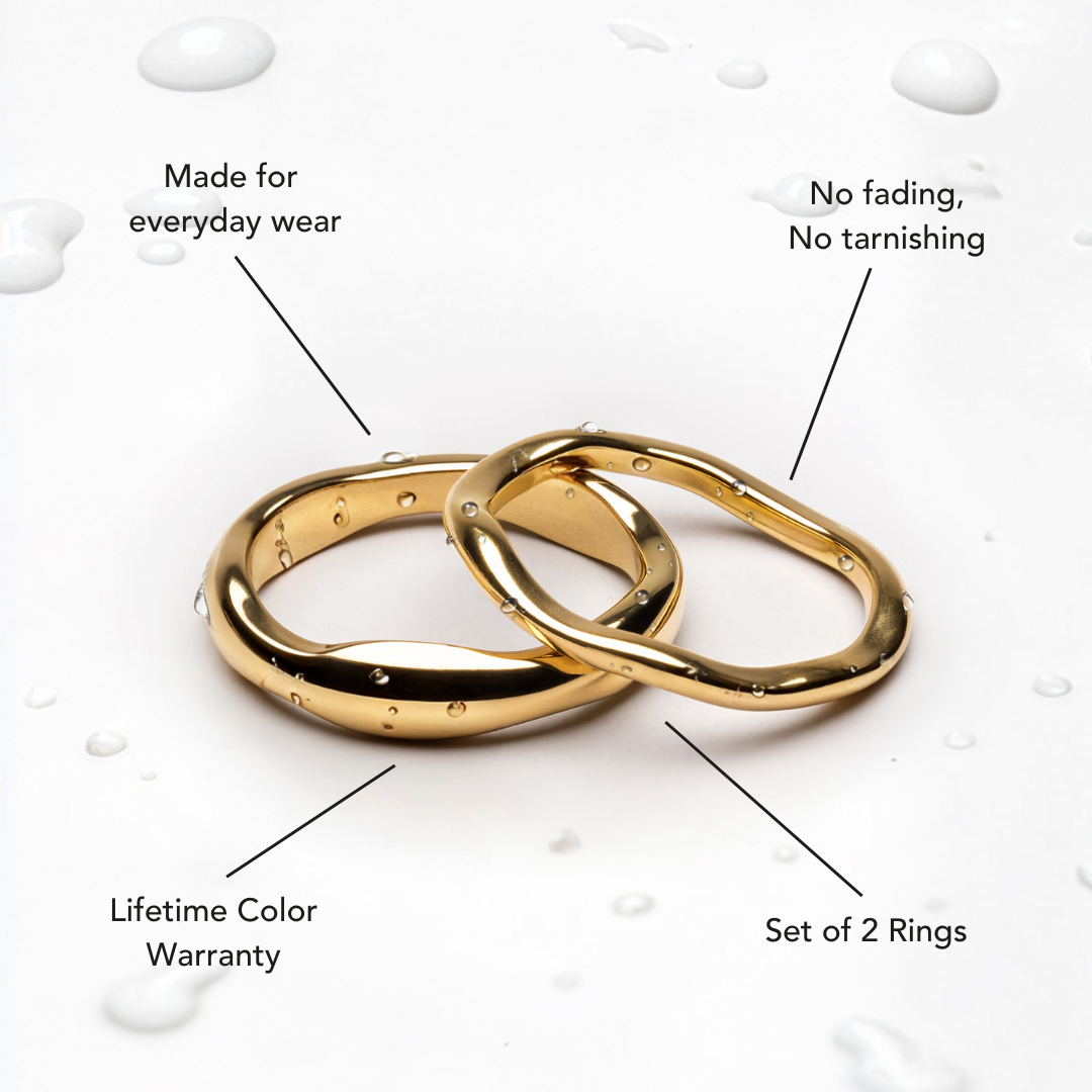 Bruce & Co Gemini – Two Sculpted Stacking Rings Set