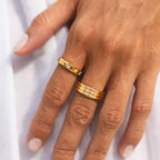 Bruce & Co Starburst Zircon Band Ring, 3.4 mm