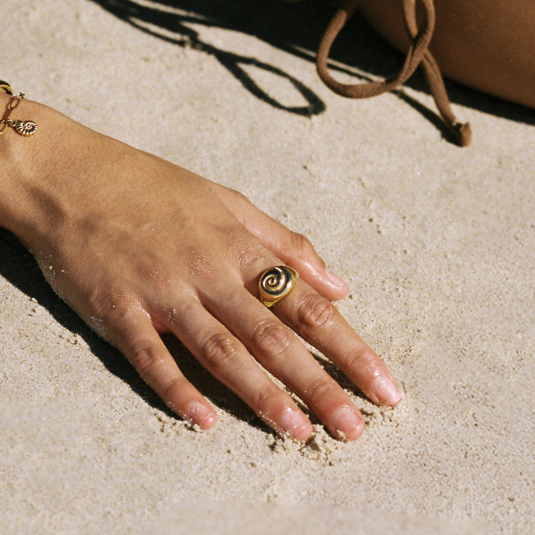 Bruce & Co Calypso – Nautilus Spiral Signet Ring