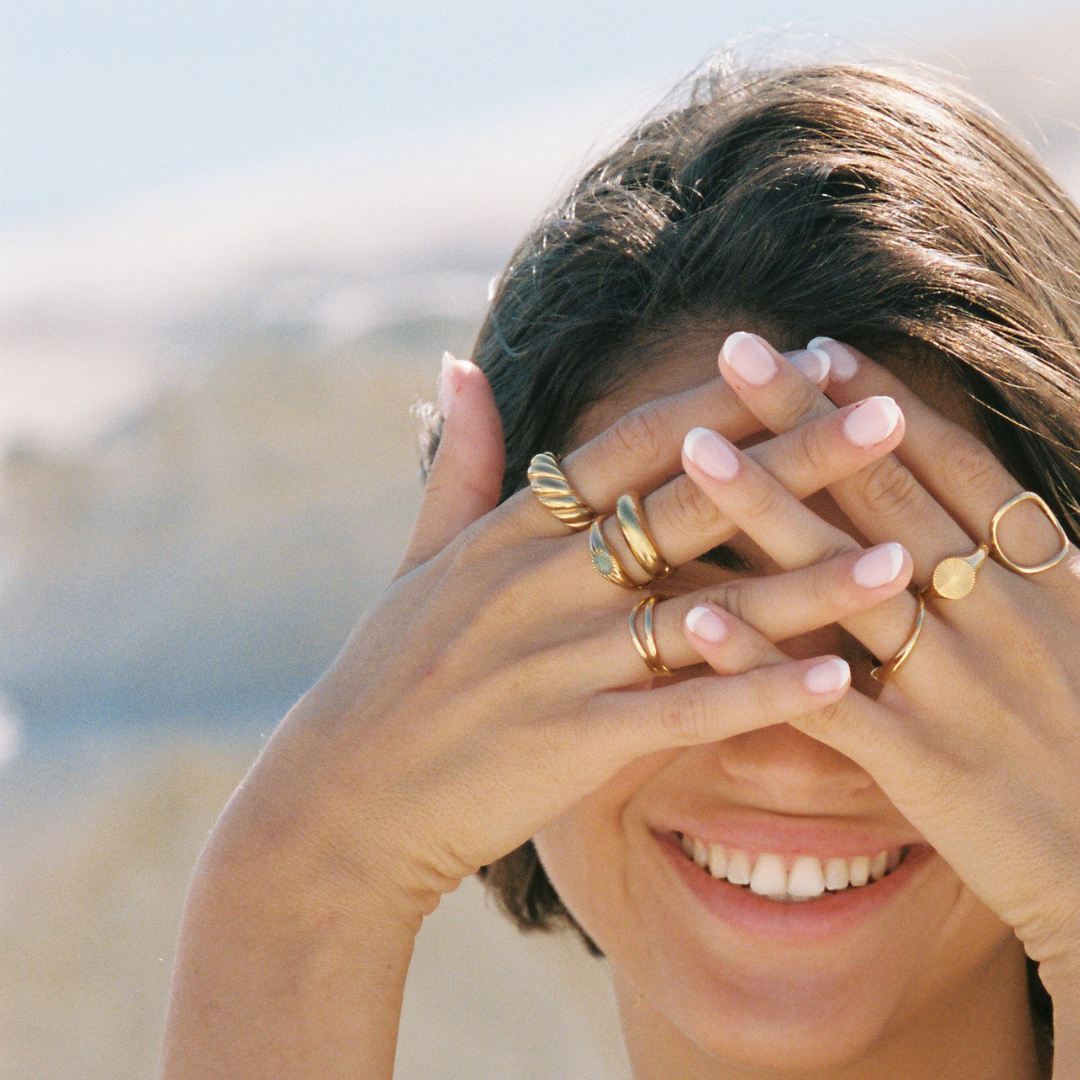 Bruce & Co Croissant – Ridged Dome Band Ring