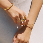 Bruce & Co Oasis – Green Jade Stone Ring, Steel