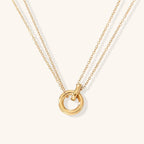 Bruce & Co Harper – Double Chain Ring Pendant Necklace