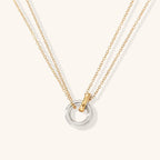 Bruce & Co Harper – Double Chain Ring Pendant Necklace
