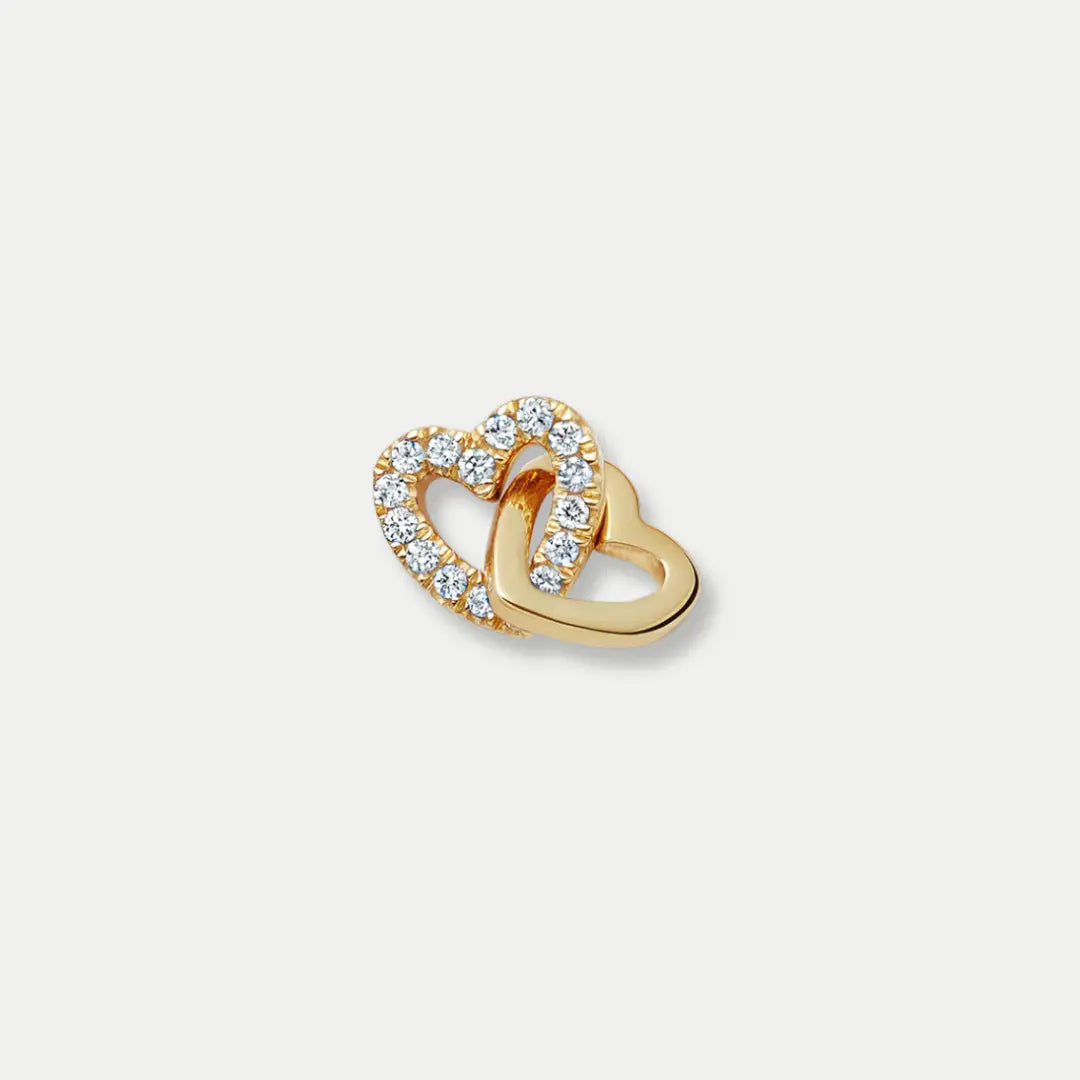 Bruce & Co Interlocking Double Heart Charm