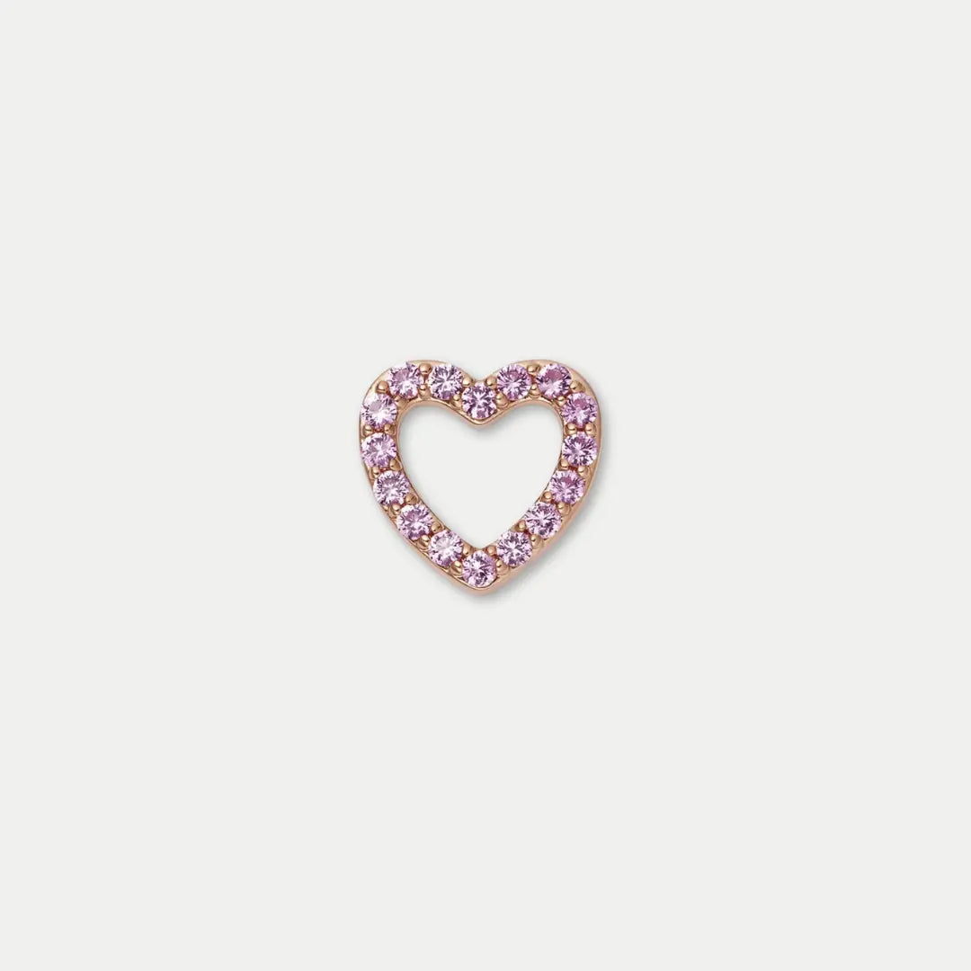 Bruce & Co Pink Open Heart Charm