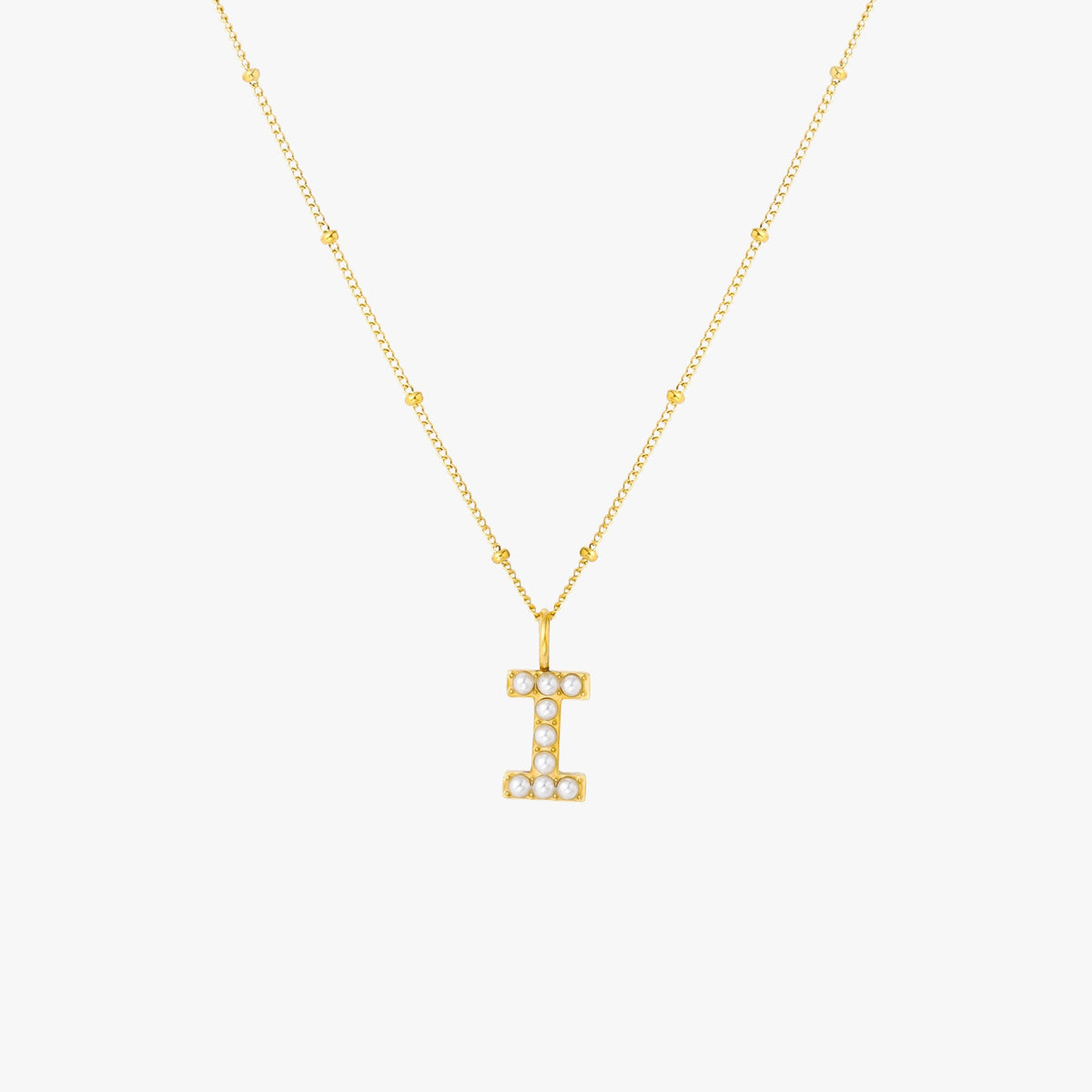 Bruce & Co Mother-of-Pearl Initial Necklace, A–Z