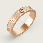Bruce & Co Love – Crystal Screw Detail Band Ring
