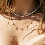 Bruce & Co Multicolor Zircon Flower Charm Necklace