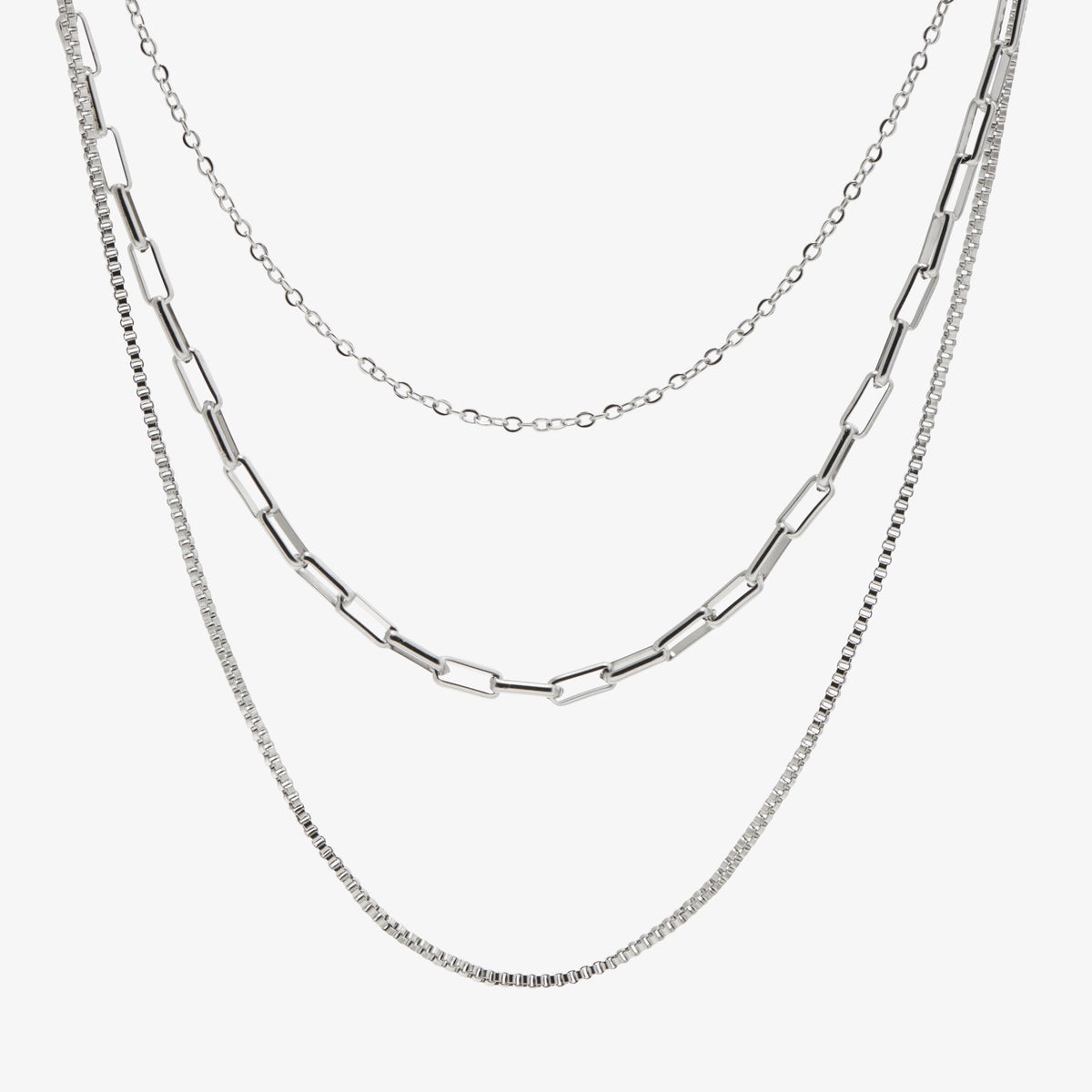 Bruce & Co Solara – Triple Layer Chain Choker, 36–47 cm