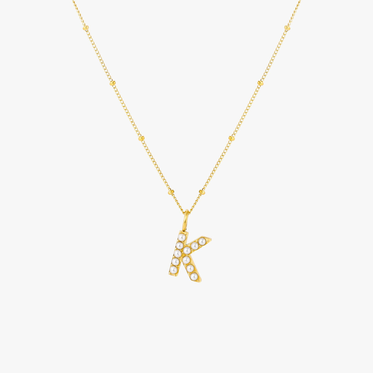 Bruce & Co Mother-of-Pearl Initial Necklace, A–Z
