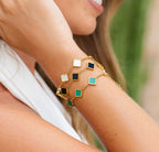 Bruce & Co Golden Clover – Five Quatrefoil Chain Bracelet