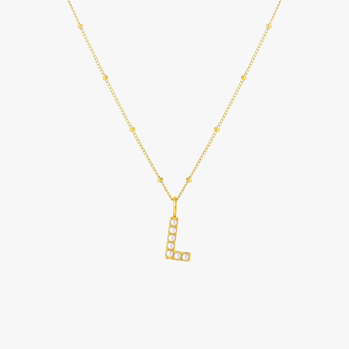 Bruce & Co Mother-of-Pearl Initial Necklace, A–Z