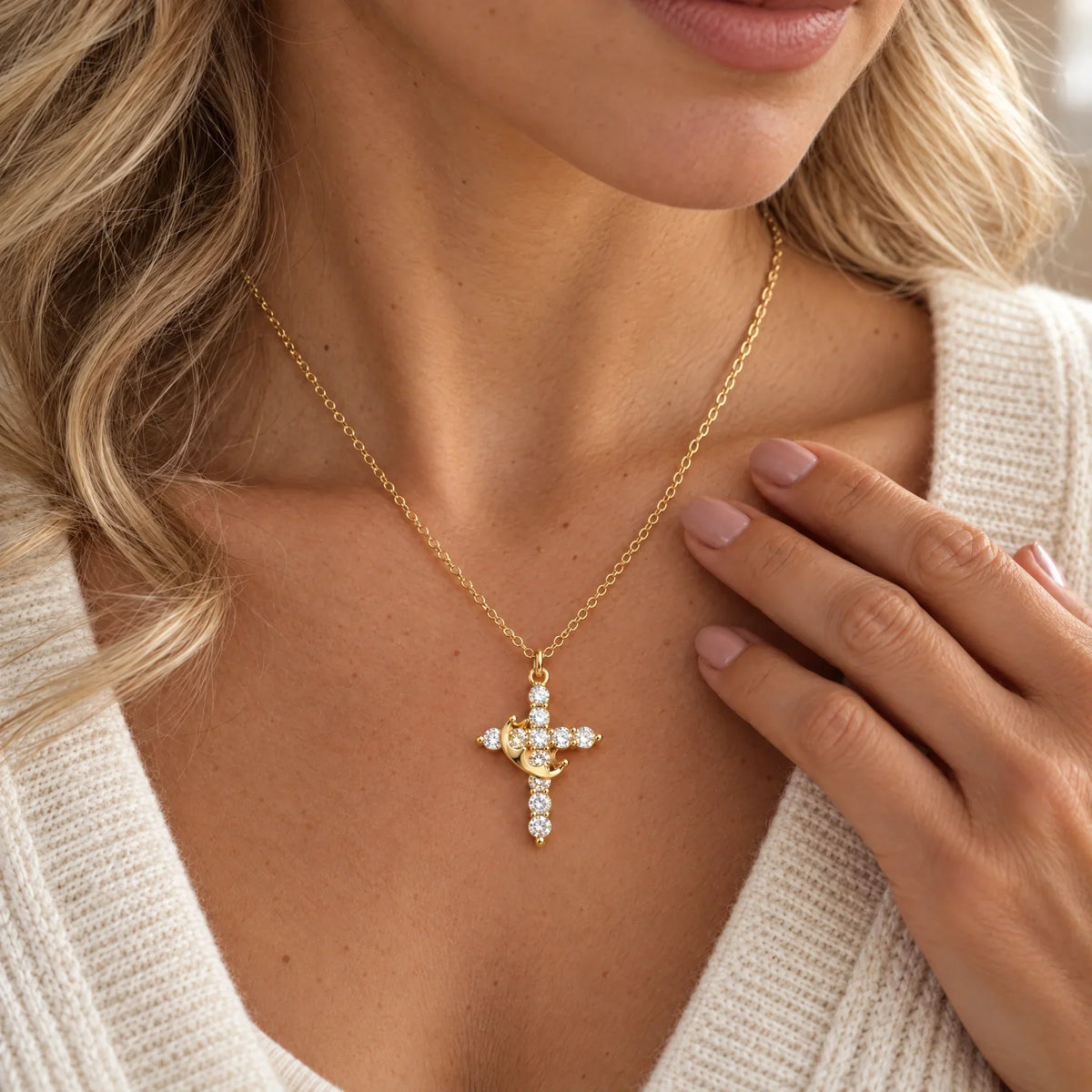 Crown Cross Necklace
