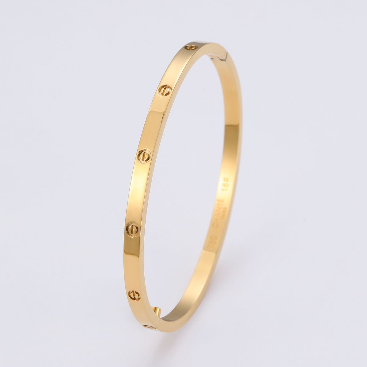 Bruce & Co Love Refined – Slim Screw Detail Bangle