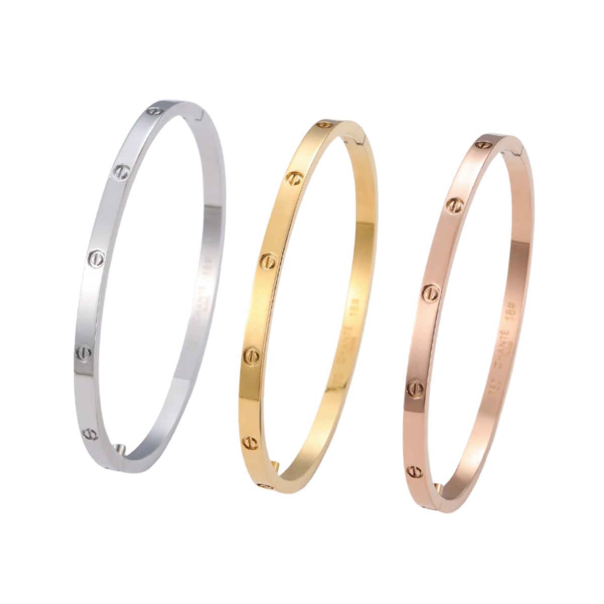 Bruce & Co Love Refined – Slim Screw Detail Bangle