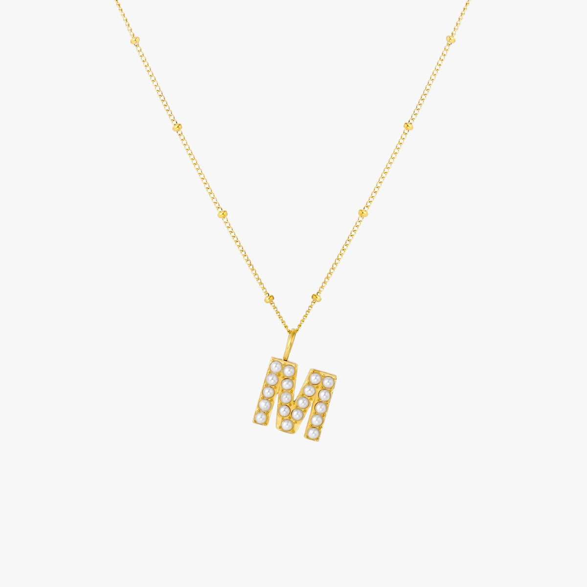 Bruce & Co Mother-of-Pearl Initial Necklace, A–Z