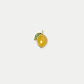 Bruce & Co Tangerine – Yellow Fruit Charm with Green Leaf