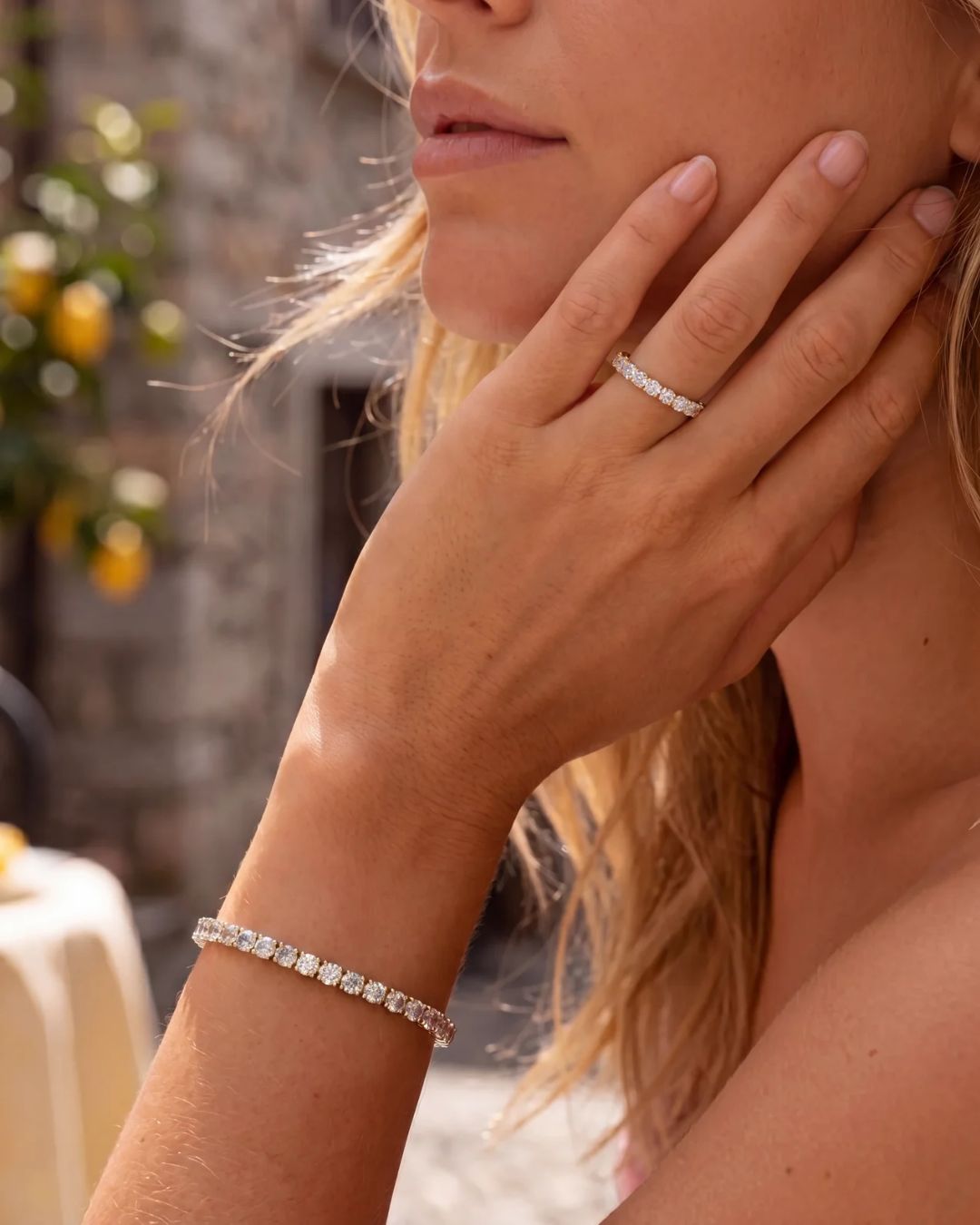 Bruce & Co Clear Zirconia Tennis Bracelet, 4 mm, Silver-Plated Steel