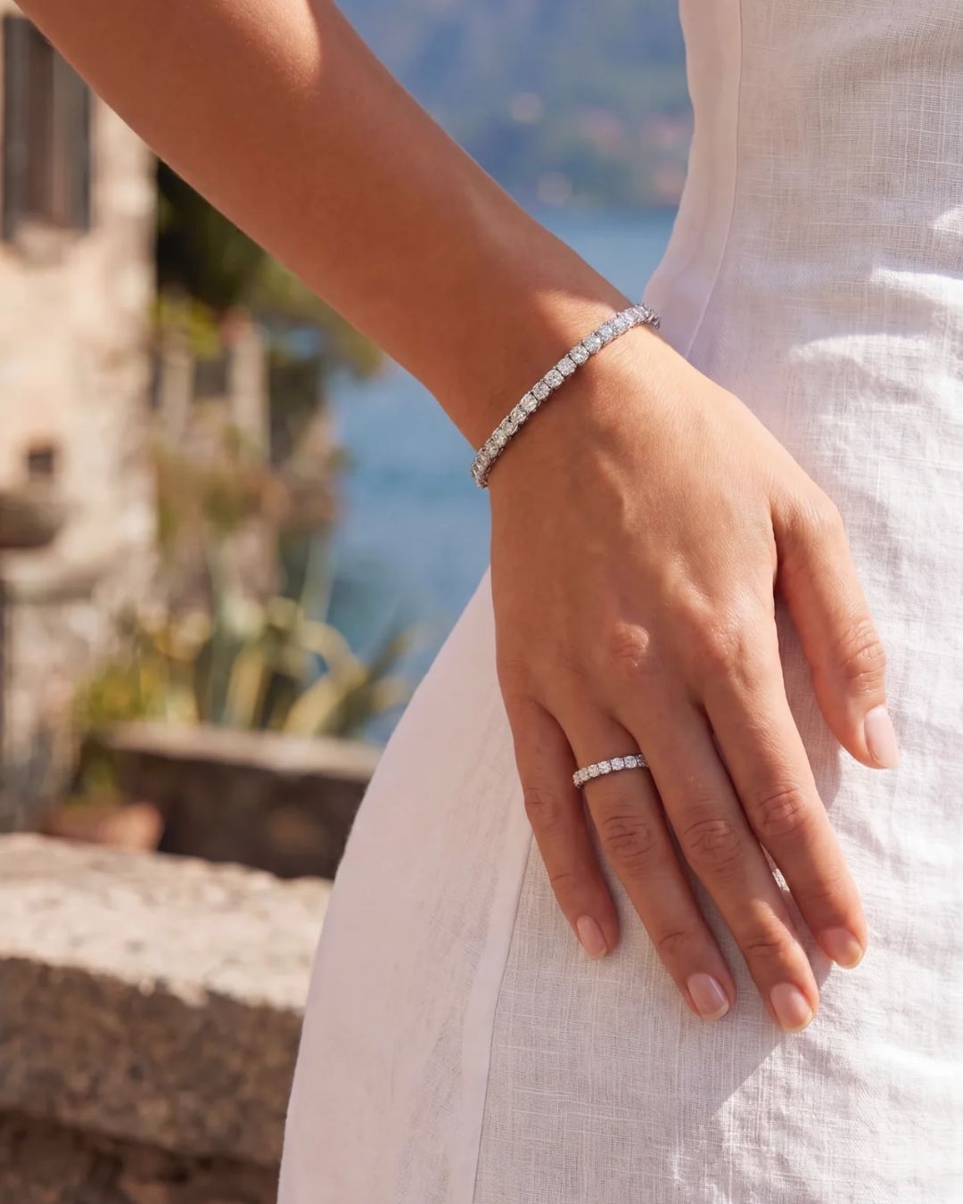 Bruce & Co Clear Zirconia Tennis Bracelet, 4 mm, Silver-Plated Steel