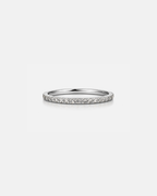 Bruce & Co Mar Rosa – Clear Zircon Stone Band Ring, Stainless Steel
