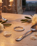 Bruce & Co Mar Rosa – Clear Zircon Stone Band Ring, Stainless Steel