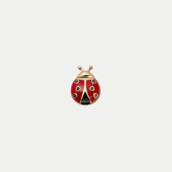 Bruce & Co Red Ladybug Charm with Black Spots