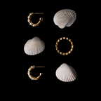 Bruce & Co Mother-of-Pearl Half-Hoop Earrings, 18 mm