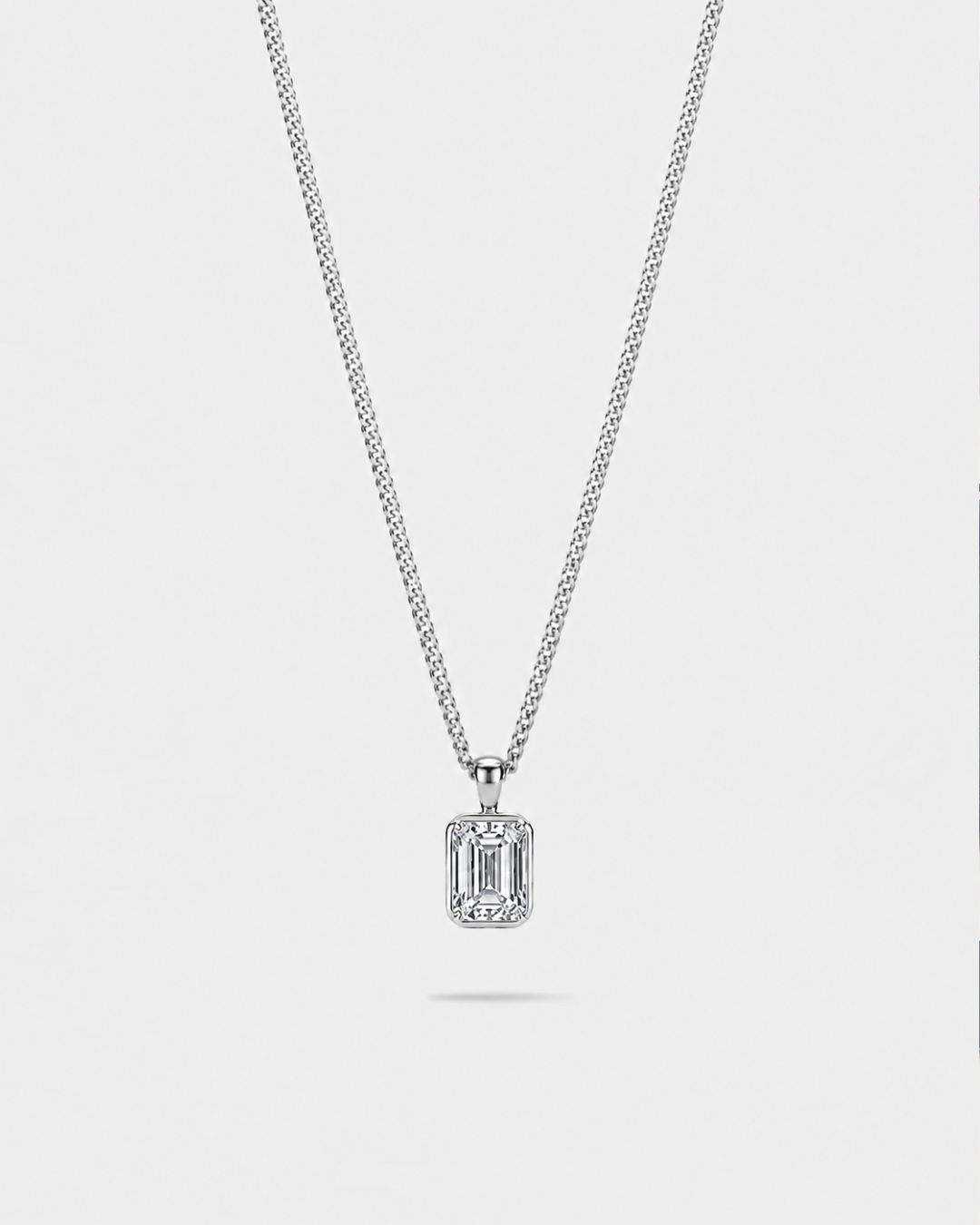 Bruce & Co Men’s 1 ct Lab-Grown Moissanite Pendant Necklace, 925 Silver Pendant
