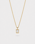 Bruce & Co Men’s 1 Carat Lab-Grown Moissanite Pendant Necklace, 18K Gold-Plated