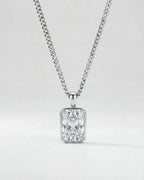 Bruce & Co Men’s 2 Carat Lab-Grown Moissanite Pendant Necklace, 925 Silver