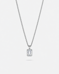 Bruce & Co Men’s 2 Carat Lab-Grown Moissanite Pendant Necklace, 925 Silver