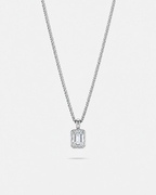 Bruce & Co Men’s 2 Carat Lab-Grown Moissanite Pendant Necklace, 925 Silver