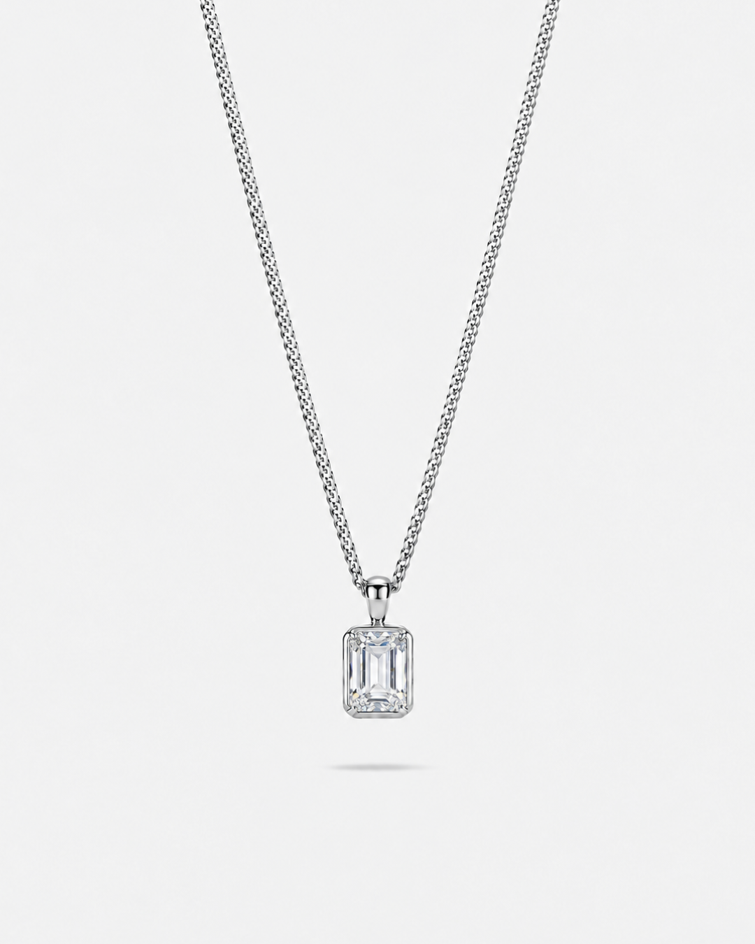 Bruce & Co Men’s 2 Carat Lab-Grown Moissanite Pendant Necklace, 925 Silver