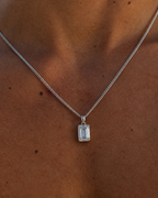 Bruce & Co Men’s 2 Carat Lab-Grown Moissanite Pendant Necklace, 925 Silver