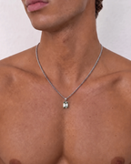 Bruce & Co Men’s 2 Carat Lab-Grown Moissanite Pendant Necklace, 925 Silver