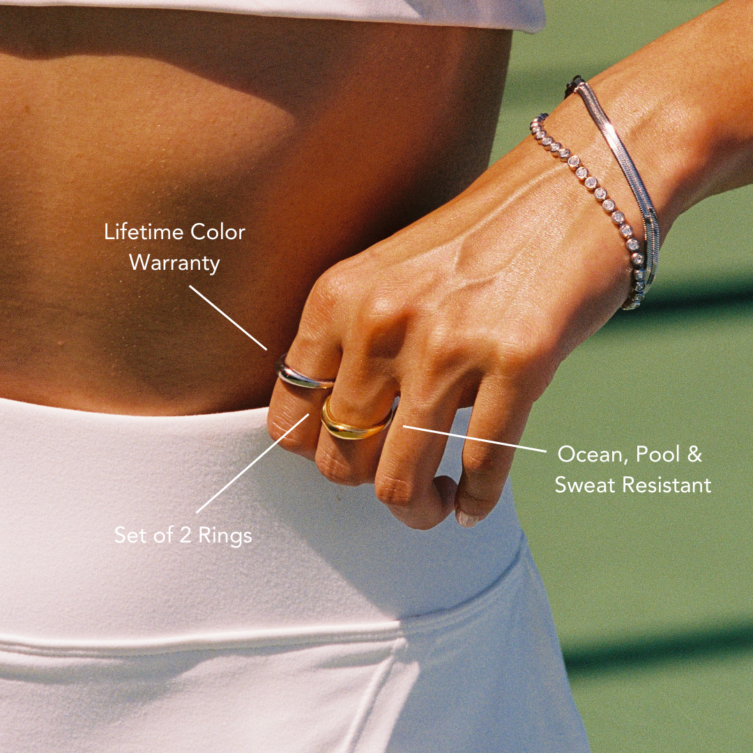 Bruce & Co Mood Swings – Two Rounded Band Rings Set